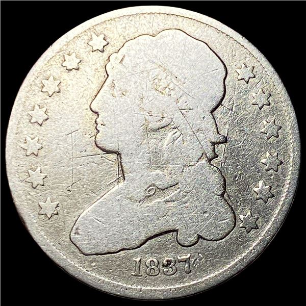 1837 Capped Bust Silver Quarter NICELY  CIRCULATED