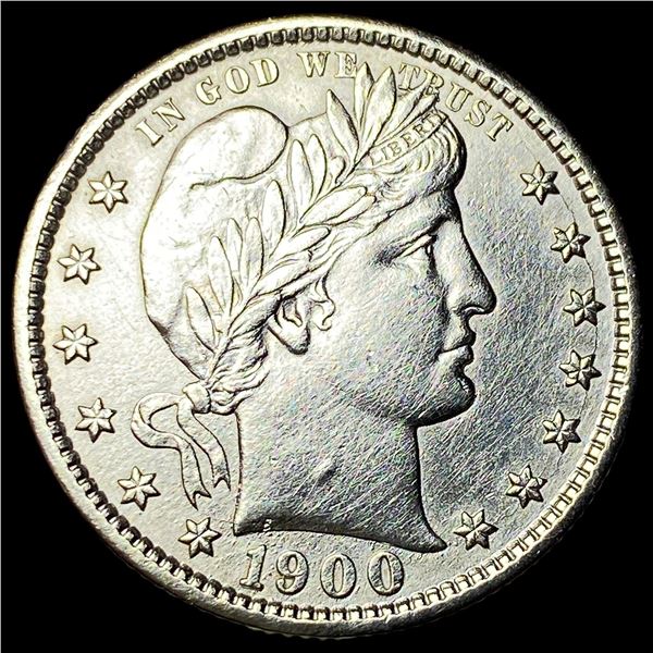1900-S Barber Silver Quarter CHOICE AU