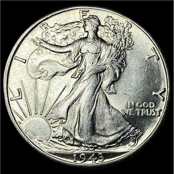 1943-D Silver Walking Liberty Half Dollar GEM  BU