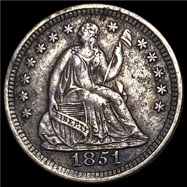 1851-O Silver Seated Liberty Half Dime NEARLY  UNCIRCULATED