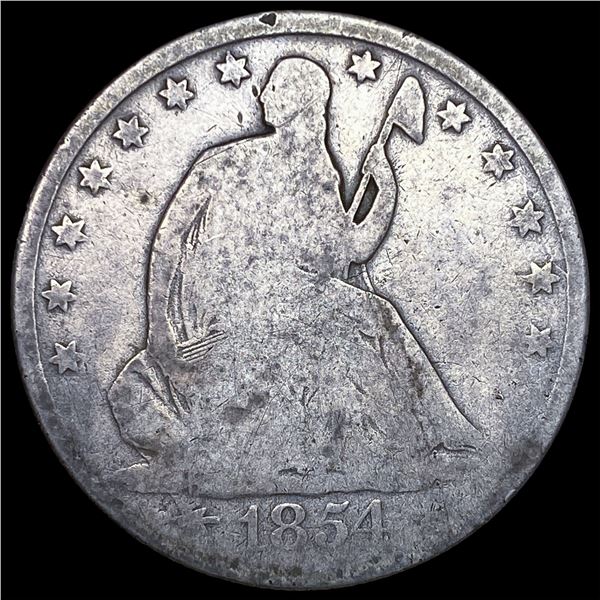 1854-O Silver Seated Liberty Half Dollar  NICELY CIRCULATED