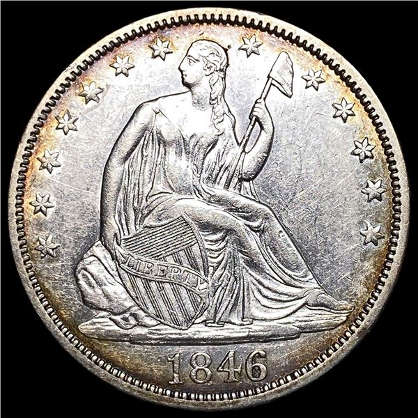 1846 Silver Seated Liberty Half Dollar  CLOSELY UNCIRCULATED