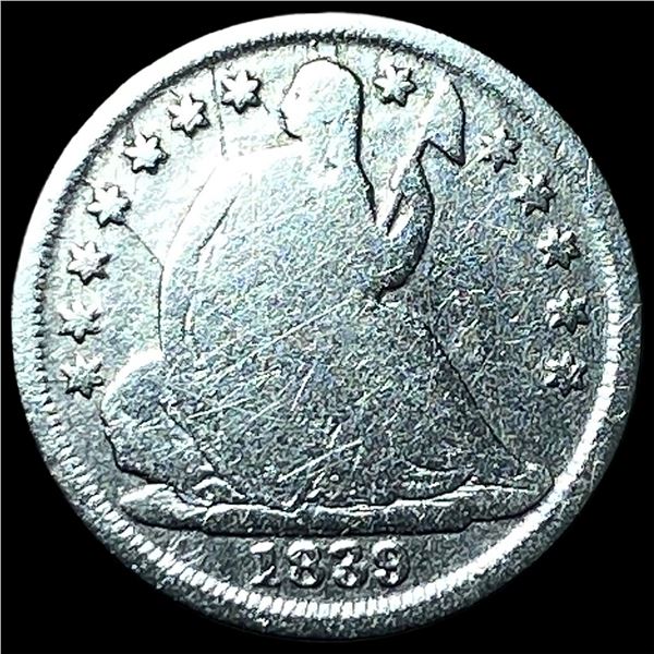 1839-O Silver Seated Liberty Half Dime NICELY  CIRCULATED