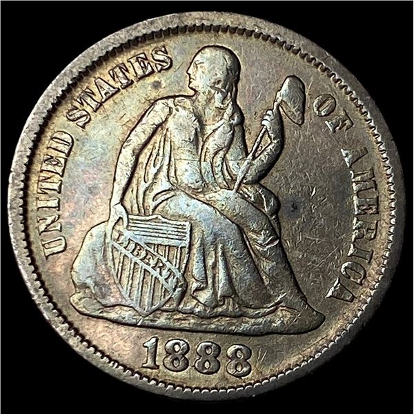 1888 Seated Liberty Dime NEARLY UNCIRCULATED