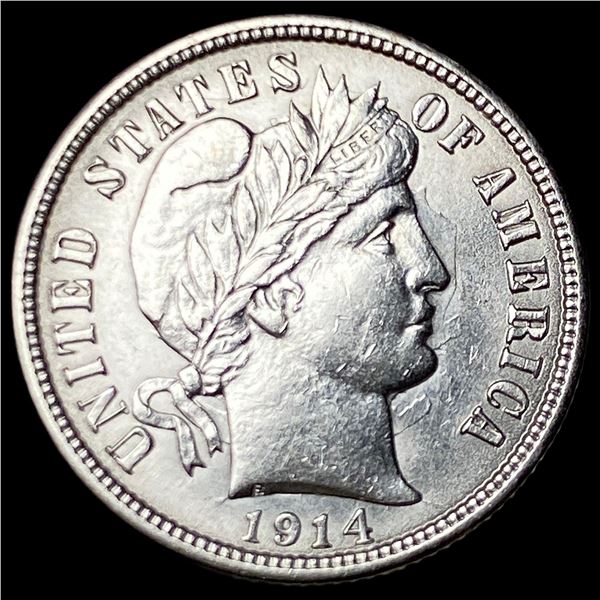 1914 Silver Barber Dime GEM BU