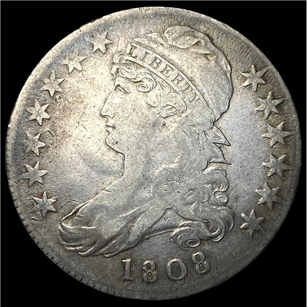 1808 Capped Bust Half Dollar NEARLY  UNCIRCULATED