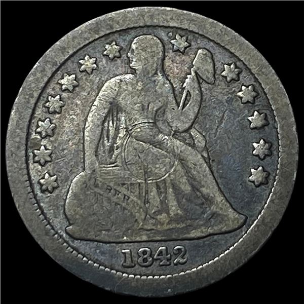 1842-O Silver Seated Liberty Dime LIGHTLY  CIRCULATED