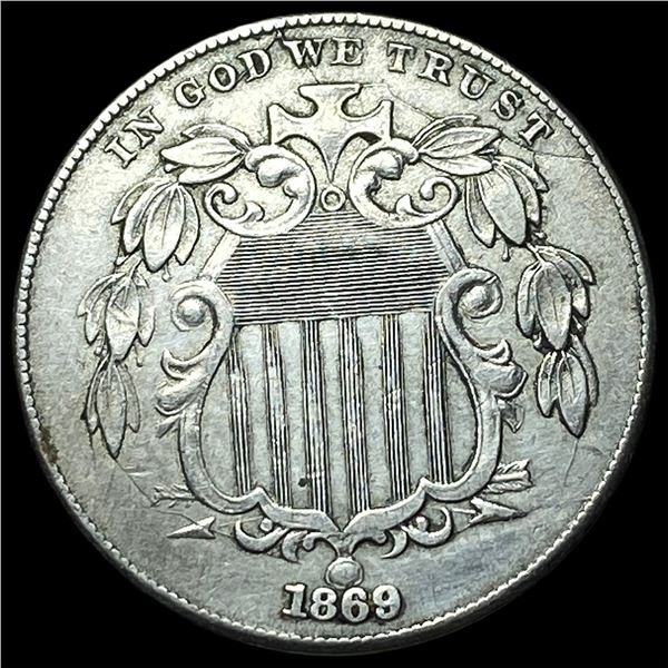 1869 Shield Nickel CLOSELY UNCIRCULATED