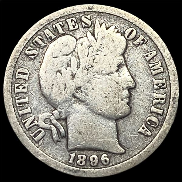 1896-O Silver Barber Dime NEARLY UNCIRCULATED