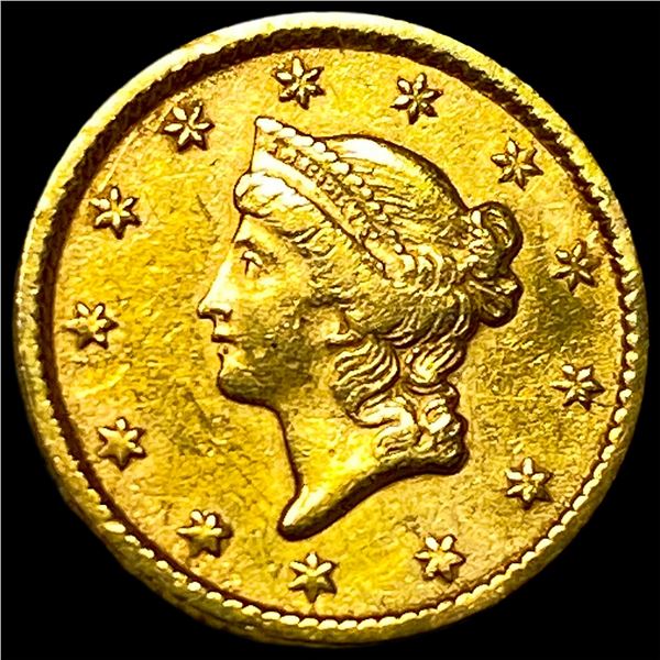 1853 Gold $1 Liberty Head ABOUT UNCIRCULATED