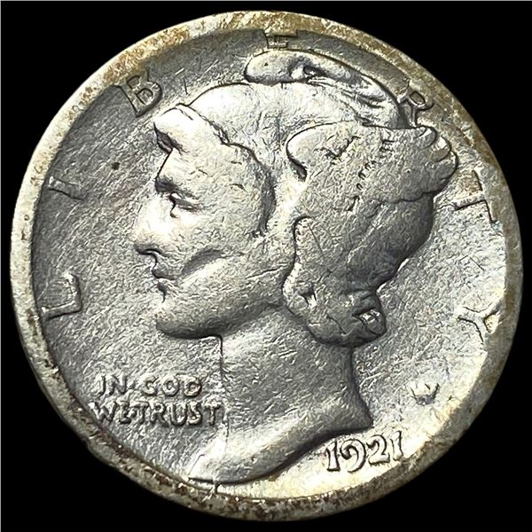 1921-D Silver Mercury Dime NICELY CIRCULATED