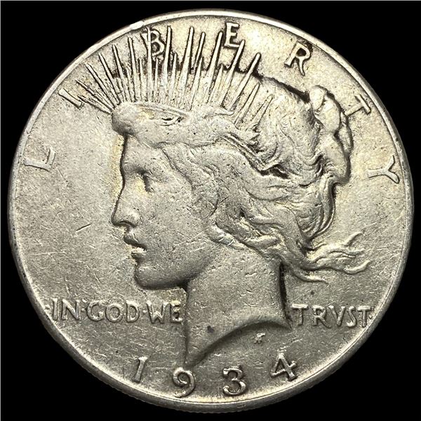 1934-S Peace Silver Dollar NEARLY UNCIRCULATED