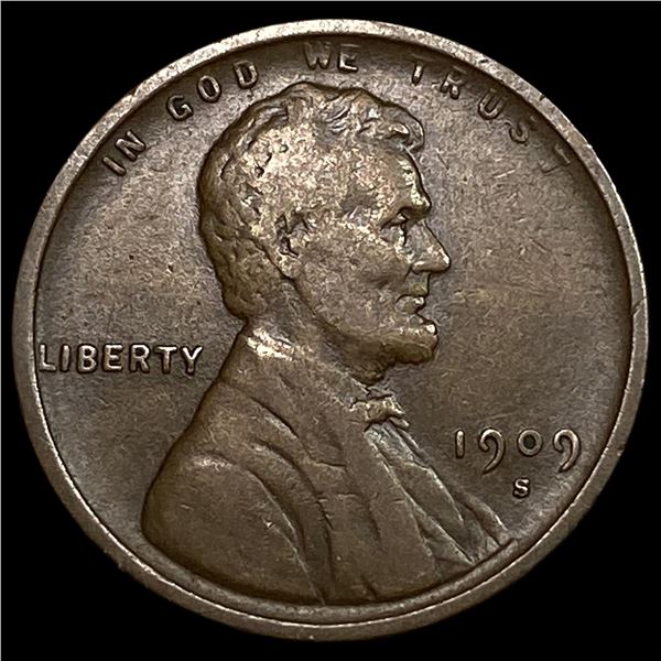 1909-S Lincoln Wheat Cent NICELY CIRCULATED