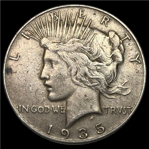 1935 Silver Peace Dollar NEARLY UNCIRCULATED