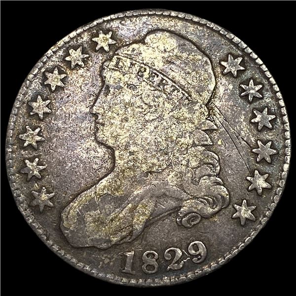 1829 Capped Bust Half Dollar LIGHTLY CIRCULATED
