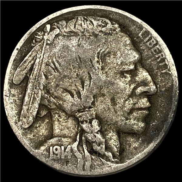 1914-D Buffalo Nickel LIGHTLY CIRCULATED