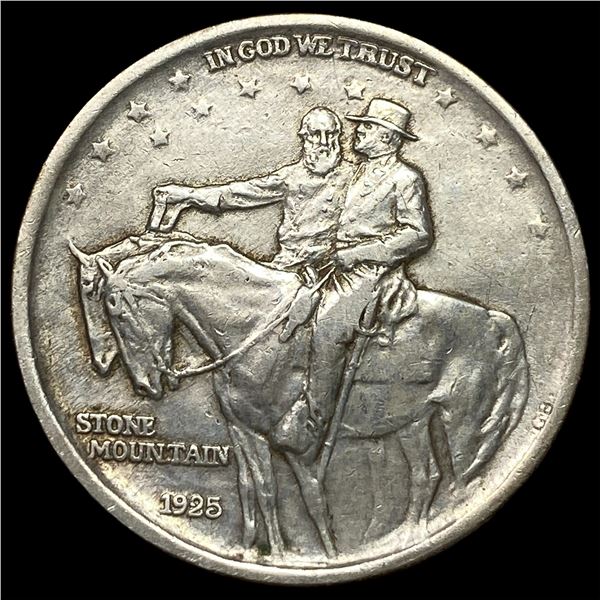 1925 Stone Mountain Silver Half Dollar CHOICE AU