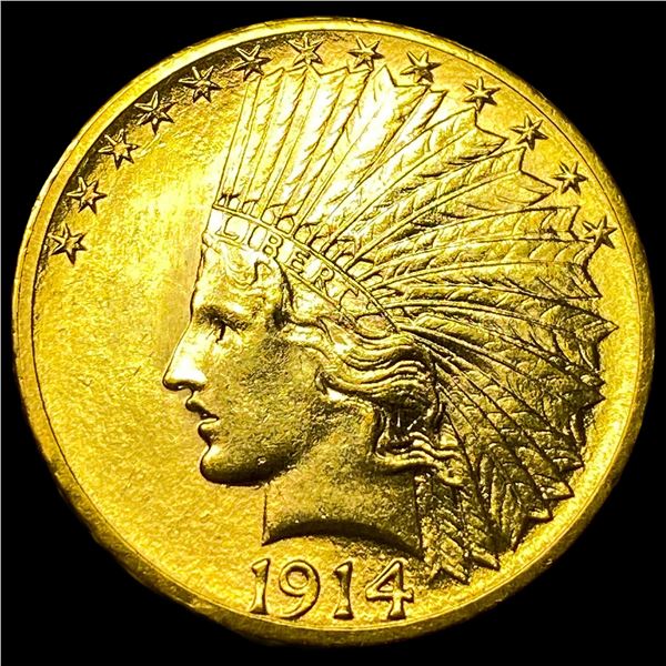 1914-S Gold $10 Indian Head Eagle GEM BU
