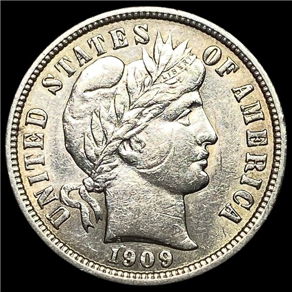 1909 Barber Dime CHOICE AU