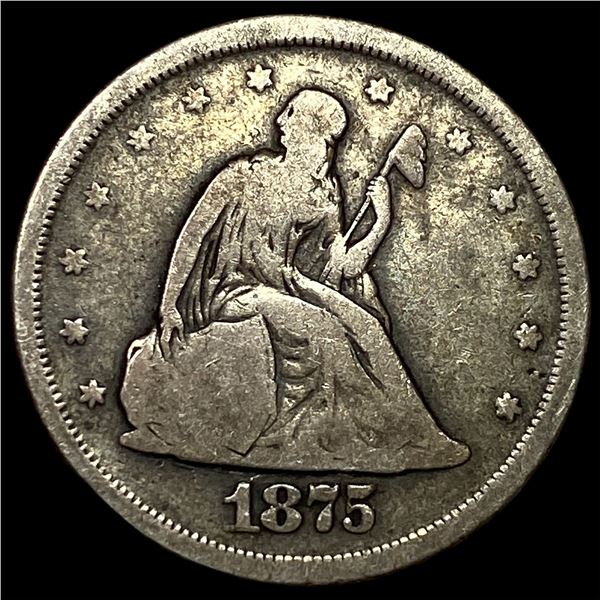 1875-S Silver Twenty Cent Piece LIGHTLY CIRCULATED