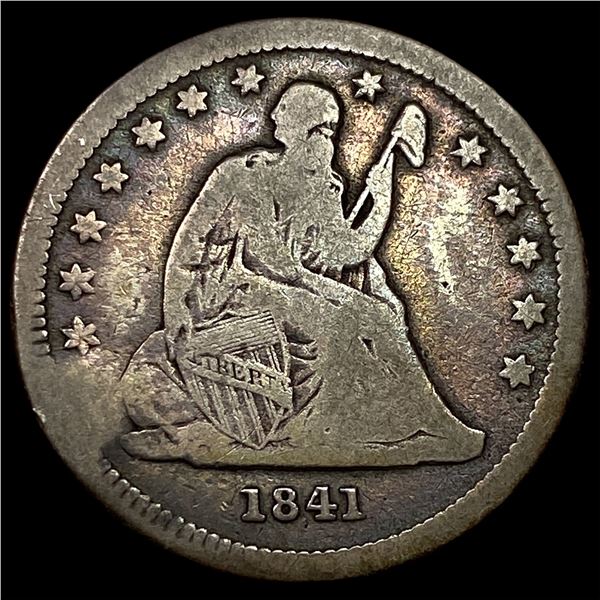 1841 Seated Liberty Quarter NEARLY UNCIRCULATED
