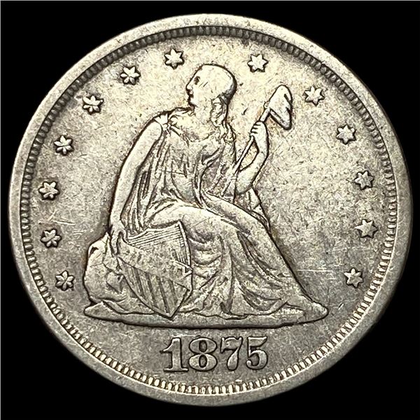 1875-S Silver Twenty Cents NEARLY UNCIRCULATED