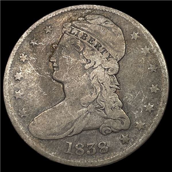 1838 Silver Half Dollar (Capped Bust) NICELY CIRCULATED