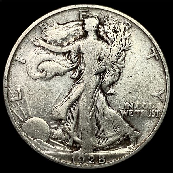1928-S Silver Walking Liberty Half Dollar LIGHTLY CIRCULATED