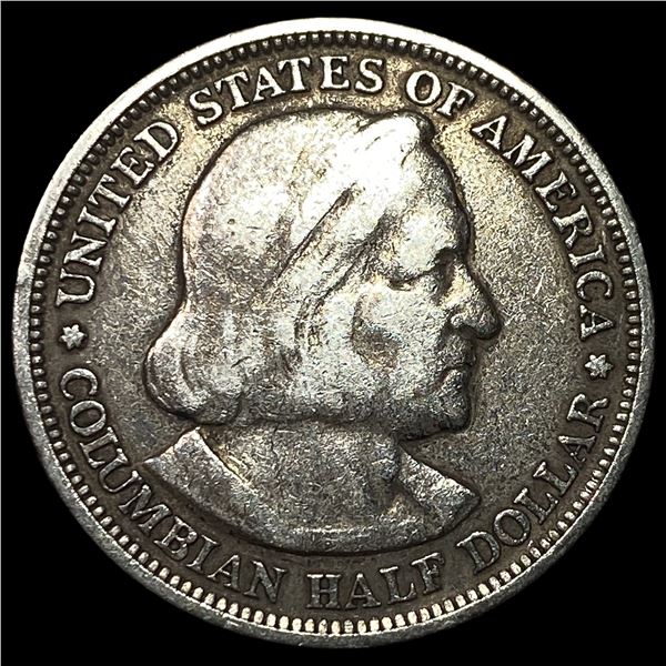 1893 Silver Columbian Half Dollar NEARLY UNCIRCULATED