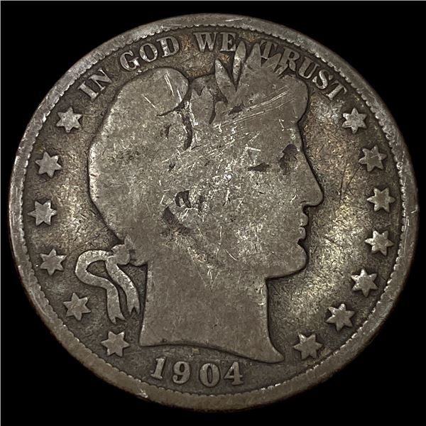1904-O Silver Barber Half Dollar NICELY CIRCULATED