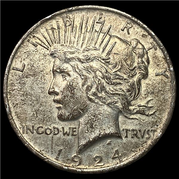 1924 Silver Peace Dollar CLOSELY UNCIRCULATED