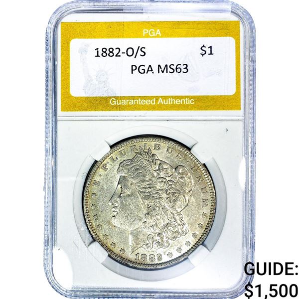 1882-O/S Morgan Silver Dollar PGA MS63