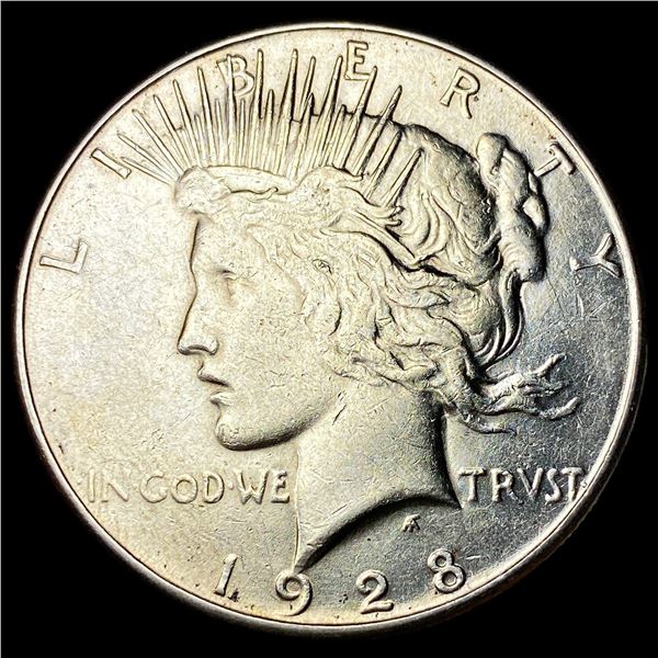 1928-S Silver Peace Dollar CHOICE AU