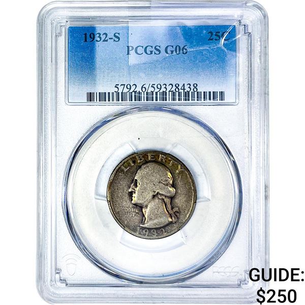 1932-S Washington Silver Quarter PCGS G06