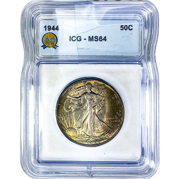 1944 Walking Liberty Half Dollar ICG MS64