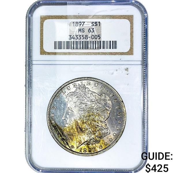 1897 Morgan Silver Dollar NGC MS63
