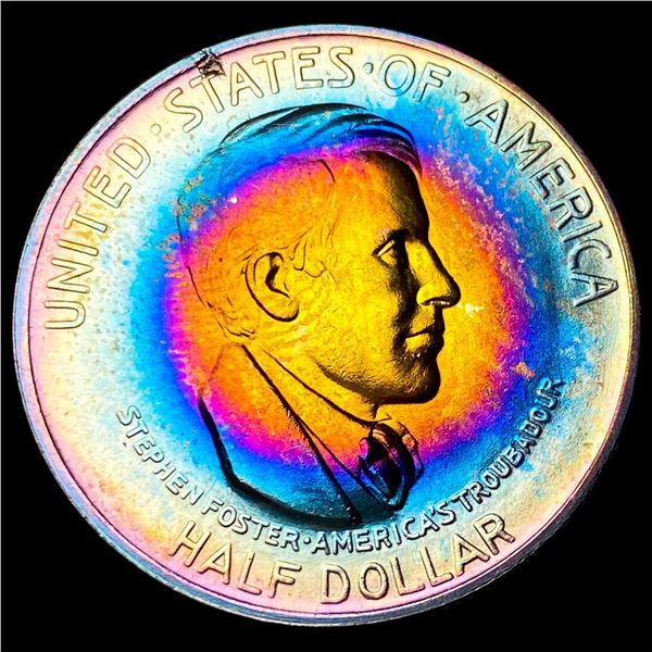 1936 Toned Silver Cincinnati Half Dollar  UNCIRCULATED
