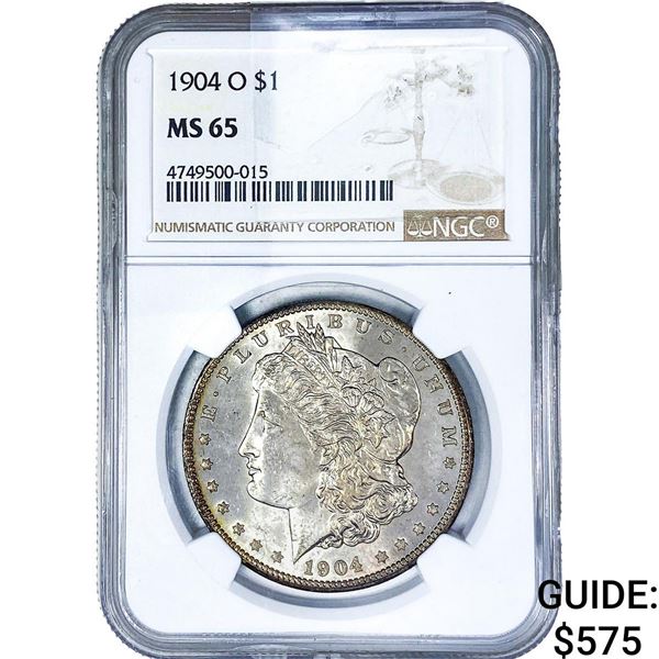 1904-O Morgan Silver Dollar NGC MS65