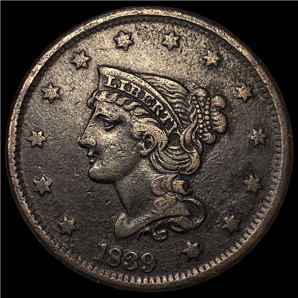 1839 Braided Hair Large Cent CLOSELY  UNCIRCULATED