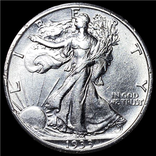 1933-S Silver Walking Liberty Half Dollar  CHOICE AU