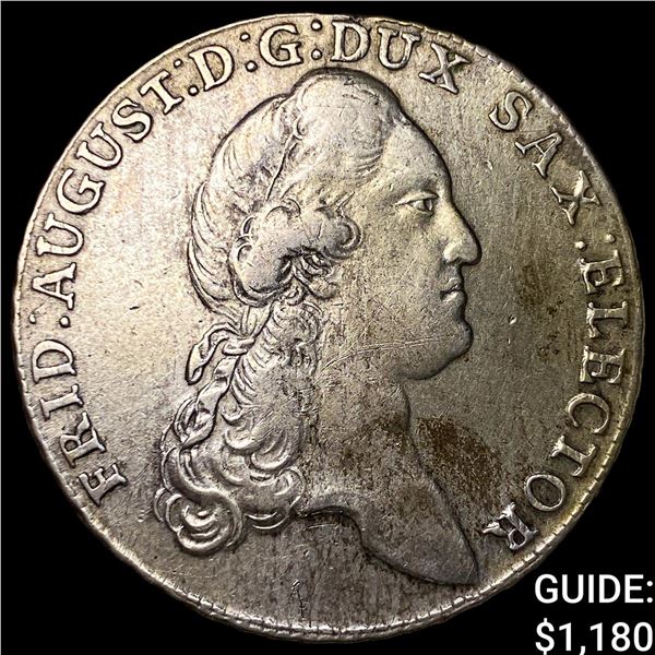 1787 Saxony Friedrich August III Silver 1 Thaler