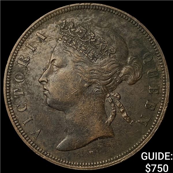 1874H Straits Settlements Bronze Cent- Victoria