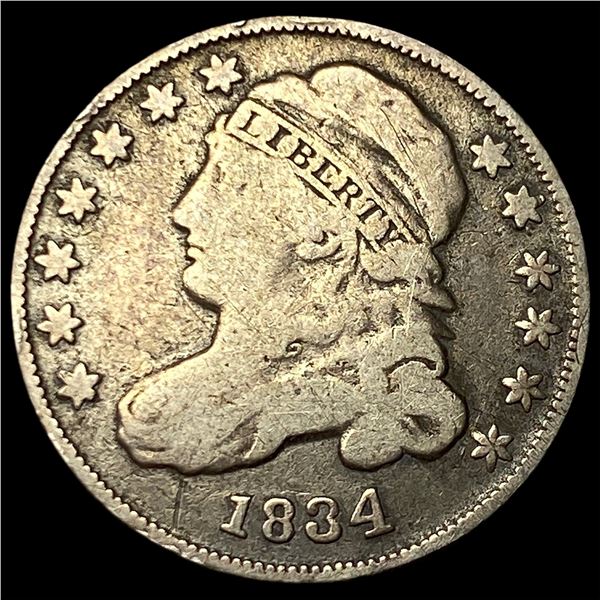 1834 Silver Capped Bust Dime LIGHTLY  CIRCULATED
