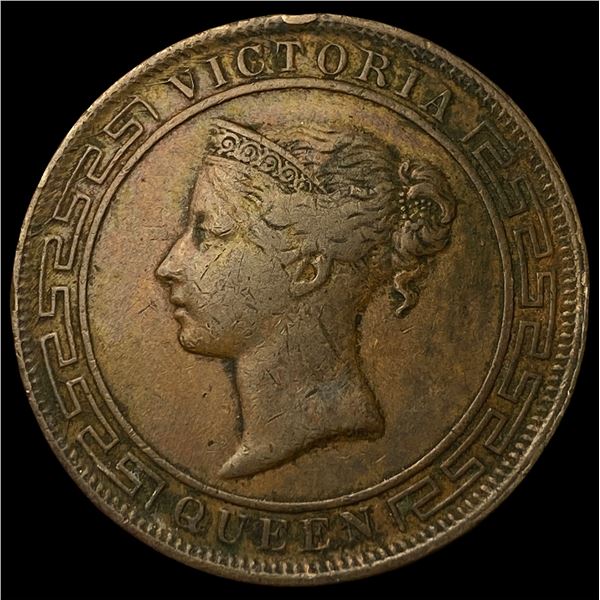 1890 Ceylon Copper 5 Cents