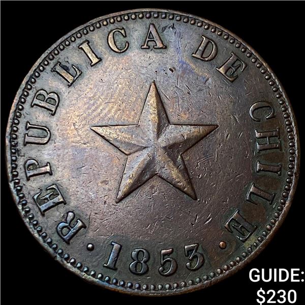 1853 Chile Copper 1 Centavo