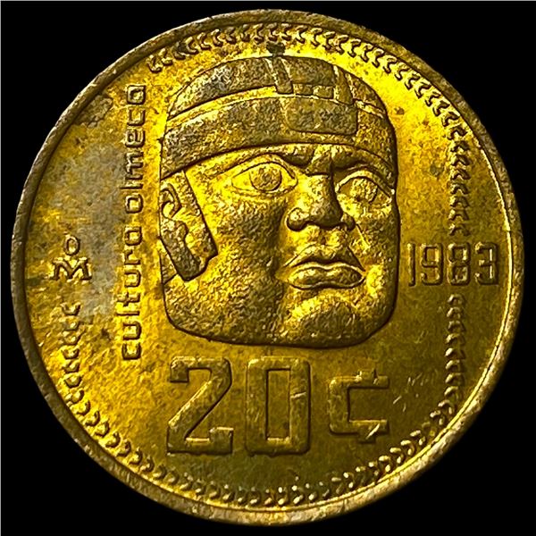 1983 Mexico Bronze 20 Centavos