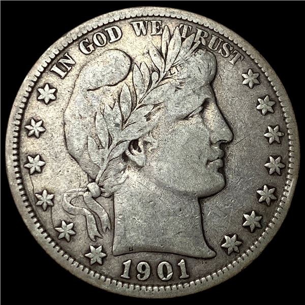 1901-S Silver Barber Half Dollar NEARLY  UNCIRCULATED