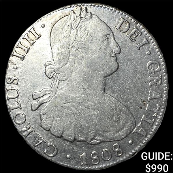 1808 Bolivia Carolus III Silver 8 Reales KM 73