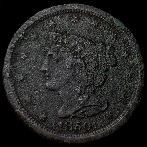 1850 Braided Hair Half Cent NEARLY  UNCIRCULATED
