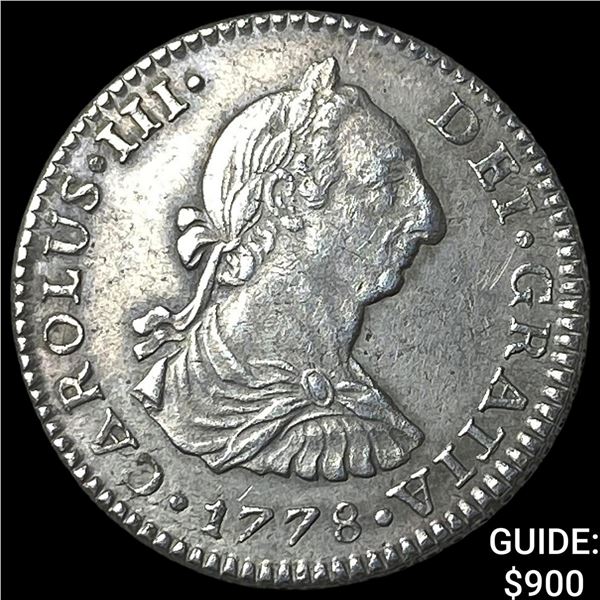 1778-FF Mexico Charles III Silver 1 Real